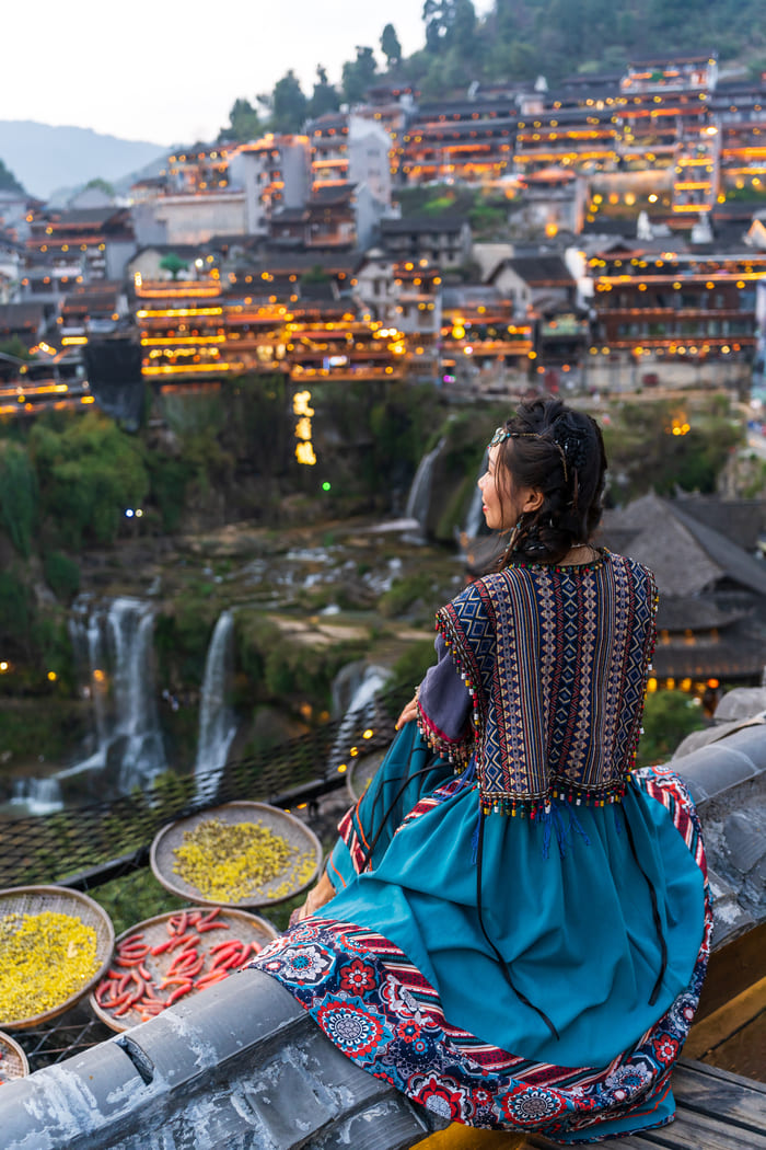ciudad de lijian de fondo